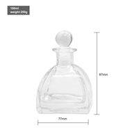 Nouvelle bouteille en verre vide de 150 ml pour diffuseur de parfum à bâtonnets, style moderne et parfumé