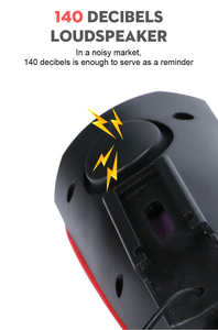 NIACONN Lampe étanche pour bicyclette Phare LED à grand lumen Klaxon à décibels Lampe de poche à batterie au lithium pour conduite de nuit ABS pour l'extérieur - Product Image 5