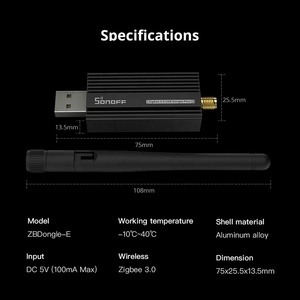 ZBDongle-E เกตเวย์ Zigbee 3.0 อเนกประสงค์ สำหรับบ้านอัจฉริยะ พร้อมหน้าจอ OLED ดีไซน์แบบแท่ง ABS - Product Image 2