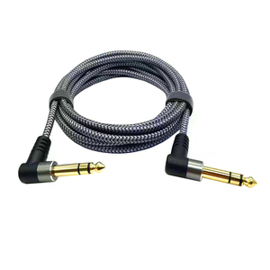 6.5 מ "מ 1 / 4 אינץ 'עד 1 / 4 אינץ' <span class=keywords><strong>Trs</strong></span> כבל שמע סטריאו, רבע אינץ 6.35 מ" מ זווית ישרה חיבורי מאוזנת - Product Image 6