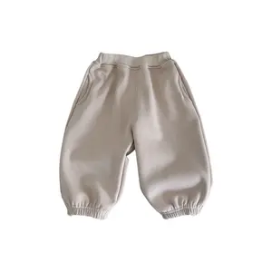 Groothandel 2024 Nieuwe Jongens En Meisjes Baby Warme Broek Katoen Zachte Lente En Herfst Kinderen Dragen Schattige Baby Fleece Broek