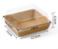 Manufacturer direct price Kraft recycling paper Sushi Bento box Custom design paper packaging for Sushi Bento Box