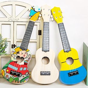 All'ingrosso fai da te kit <span class=keywords><strong>in</strong></span> 21 23 pollici MDF Ukulele artigianale piccola chitarra manuale <span class=keywords><strong>disegno</strong></span> colorato modello per bambini giocattoli Festival regali - Product Image 1