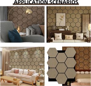 Panneau mural acoustique insonorisant moderne hexagonal, populaire, décoratif, bloquant le son - Product Image 5