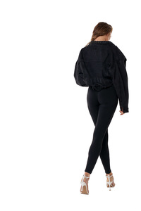 <span class=keywords><strong>Veste</strong></span> <span class=keywords><strong>en</strong></span> <span class=keywords><strong>jean</strong></span> décontractée, mode avec boutons délavés, coupe <span class=keywords><strong>courte</strong></span>, tissus denim vintage, vestes personnalisées pour femmes - Product Image 6