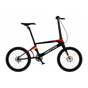 2022 트위터 자전거 공장 미니 bmx 22 인치 자전거 림 탄소 섬유 프레임 접이식 자전거