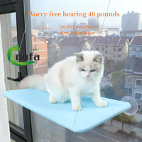 Hamac pour chats en plastique en gros pour fenêtres intérieures, hamac de fenêtre, perchoir pour chat, lit pour chat de fenêtre