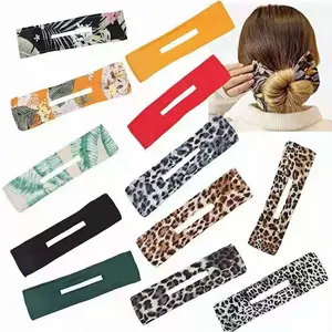 Cross-border Deft Bun Twisting Curl Iron Wire Bow Curl Print Magic Clip Hair Accessories