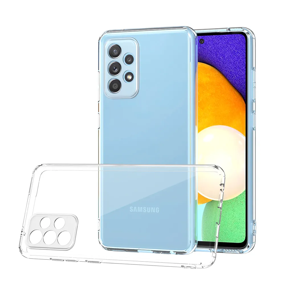 Hybrid Shockproof Clear Case Acrylic TPU Not Yellowing Cover For Samsung A12/A72/A52/A32/A02S cover Case