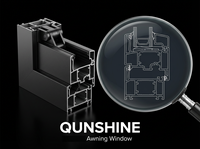 Ventana Abatible de Aluminio con Doble Acristalamiento Insonorizado, Reducción de Ruido, para Apartamentos Urbanos, Marco Negro