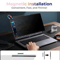 Filtre de confidentialité magnétique pour écran d'ordinateur portable 14 pouces 16:9 (310*174mm) – Anti-espion, bande magnétique amovible, film anti-lumière bleue lavable – OEM/ODM