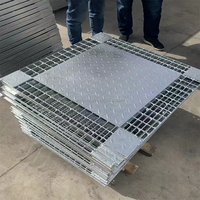 Grilles en acier galvanisé au design moderne, vente en gros, matériaux de construction durables anti-corrosion, sols extérieurs, allées, fournisseur en promotion