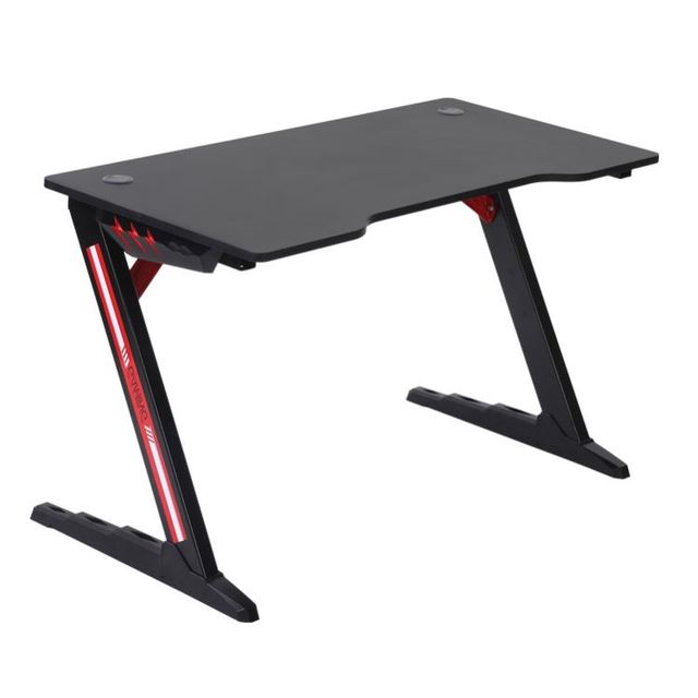 Hot Sale Gaming Setup Workstation Ergonomic Computer Office Desk Mesa Gamer Rgb Led Gaming Table PC Desk with Led Light