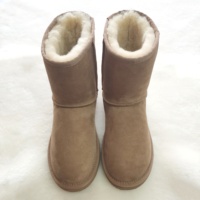 Bottes en fourrure de mouton australienne double face classiques, prix d'usine, haute qualité, chaudes pour l'hiver, bottes de neige en fourrure véritable