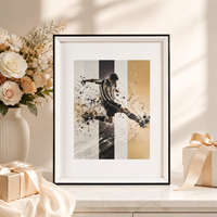 Minimalist 3D MDF Photo Frame Single Opening Soccer Sports Art Picture Frame Tabletop Wall Decor Support Logo Printing