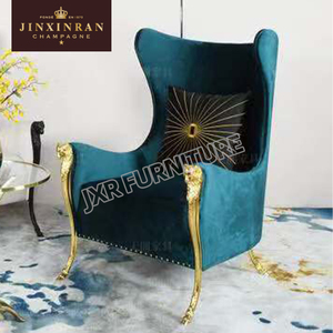 High End Luxury Leisure Living Room <strong>Wingback</strong> Sofa <strong>Chair</strong> Italian Design Gold Metal <strong>Arm</strong> <strong>Chair</strong> - Product Image 4