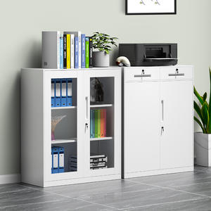 Archivador de hierro para oficina blanco moderno, gabinete de datos bajos, desmontaje, casillero de borde fino estrecho, archivador, taller de Metal - Product Image 5