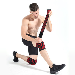 Ginocchiera regolabile manica sportiva avvolgente fascia elastica di compressione per ginocchio - Product Image 4