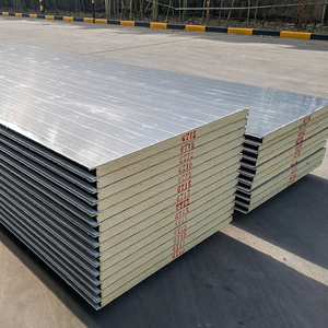 Trọng lượng nhẹ prefab đá Len Bánh Sandwich Bảng điều khiển chống cháy âm thanh bằng chứng cách nhiệt cách ly tường Bảng điều khiển mái nhà - Product Image 1