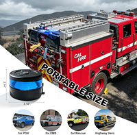 Luz de Baliza Magnética Inalámbrica USB-C, Luz Estroboscópica IP67 Ámbar Recargable, Mini Luz de Emergencia Intermitente Portátil a Prueba de Agua para Camión