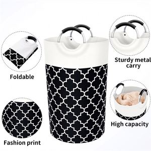 Dirty Clothes <b>Storage</b> Organizer Folding Laundry Basket Clothing <b>Collapsible</b> Laundry Basket Laundry Hamper with Alloy Handle - Product Image 4