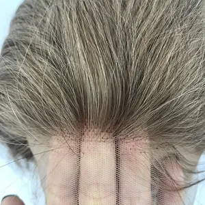 Olhe verdadeiro cabelo médio densidade leve marrom sedoso cabelo humano feito à mão hd renda completa para desbaste cabelo