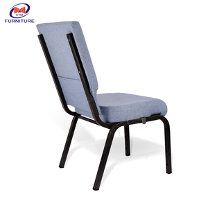 Metal gris azul-morado Iglesia Banquete Sillas de auditorio apilables Cojines gruesos Silla de teatro apilable al por <span class=keywords><strong>mayor</strong></span> - Product Image 2
