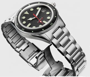 Cơ Khí Cổ Điển 316 Thép Không Gỉ Trường Hợp Đồng Hồ Và Vòng Đeo Tay Biểu Tượng Tùy Chỉnh Quay Số Thiết Kế Siêu Sáng Kinh Doanh Cổ Tay Đồng Hồ - Product Image 2