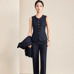 Women's Wool Suit Set Winter Thickened 2025 New Style Gray High-End Professional Formal Wear Commute Anti-Wrinkle - Product Image 4