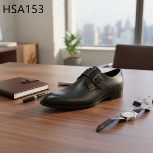 Chaussures de bureau pour hommes LXG, à bout pointu, avec boucle, pour invités de <span class=keywords><strong>mariage</strong></span>, look élégant et moderne, chaussures en cuir raffinées HSA153 - Product Image 1