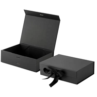 Boîte en carton rigide noir sur mesure de haute qualité avec logo personnalisé, forme personnalisée, fermeture magnétique, matériaux recyclés, faite à la main, recyclable