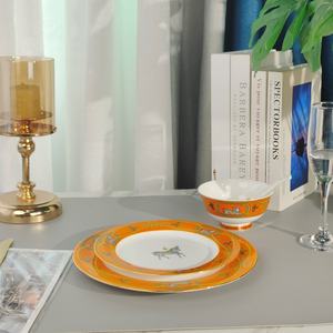 Assiette en céramique pour cuisine occidentale, plat de service pour gâteaux, steaks, desserts et fruits - Product Image 3