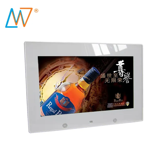 10 ''in negozi al dettaglio pubblicità video sensore di movimento 10 pollici digital photo frame con la batteria