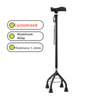 Produits de santé, canne pliable réglable médicale portable avec lampe, bâtons de marche antidérapants pour les personnes âgées