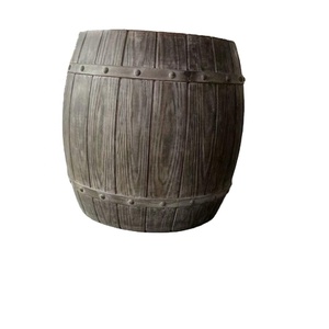 Barrel shape concrete planter flower pot plastic molds
