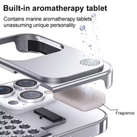 Coque de téléphone en aluminium rigide, fine, respirante, antichoc, avec support de refroidissement et dissipation thermique pour iPhone 15 Pro Max (vente en gros)
