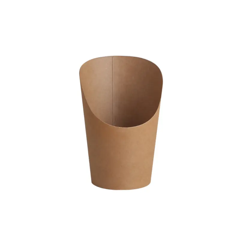 Wholesale Disposable Thick French Fries Kraft Paper Cup Pack Box Eco-friendly Paper Box