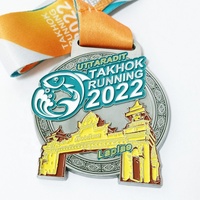 Médaille de récompense sportive personnalisée en alliage de zinc durable pour marathon, avec impression typographique professionnelle, émail souple 5K/10K, vente en gros