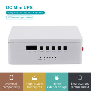 Mini onduleur d'alimentation <span class=keywords><strong>PEO</strong></span> 48V Sortie DC 12V avec 60000mAh LiFePO4 Mini onduleur portable DC pour routeur Wi-Fi Caméra CCTV - Product Image 2