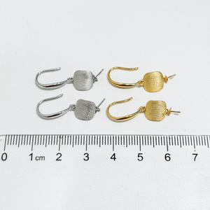 Accessoires en argent S925 pour la création de bijoux, plateau vide avec perles rondes de 8 à 13 mm et crochet d'oreille, boucles d'oreilles pendantes tendance 22125 - Product Image 4