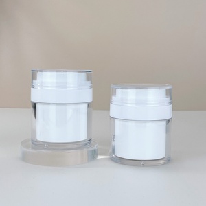 15ml 30ml 50ml 100ml Double Wall AS <b>Plastic</b> Cosmetic Skincare Face Cream Lotion Airless Cream <b>Jar</b> - Product Image 1
