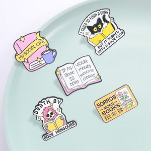 Ensemble de broches en émail pour les amoureux des livres, avec des citations de lecture sarcastiques, pour la décoration de sac à dos - Product Image 3
