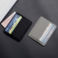 Portefeuille pour homme en cuir PU personnalisé avec pince à billets, logo gravé, porte-cartes de visite