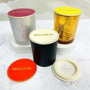 Coperchi Personalizzati in Cartone per Barattoli di Candele, Coperture in Carta Stampata <span class=keywords><strong>con</strong></span> Logo e Colore Personalizzati, Coperchi per Barattoli di Candele <span class=keywords><strong>con</strong></span> Guarnizioni in Silicone - Product Image 2