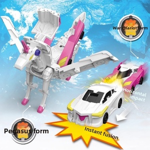 Coche de juguete Unicornio Definitivo 2 en 1: Coche Creativo que se Transforma en Robot Unicornio, Modelo de Coche de Carreras Deslizante Inercial, Deformable por Impacto - Product Image 2