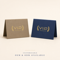 Boîte rigide en papier avec fente pour cartes VIP personnalisées bleu marine, impression dorée à chaud, emballage cadeau pour membres d'entreprise, vente en gros