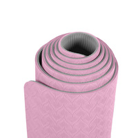 Tapete de Yoga TPE Antideslizante Extra Ancho de 10 mm para Gimnasio en Casa, Absorción de Impactos, No Tóxico, para Pilates