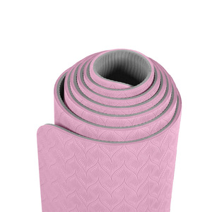 Biểu Tượng Tùy Chỉnh Nhà Phòng Tập Thể Dục Tập Thể Dục Màu Sắc Tinh Khiết Hấp Thụ Sốc Pilates Không Độc Hại Thêm Rộng Chống Trượt TPE Yoga <span class=keywords><strong>Mat</strong></span> - Product Image 5