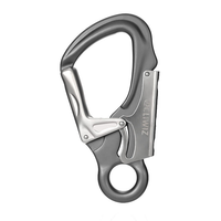 Mousqueton d'escalade directionnel en aluminium certifié CE/UIAA 35kN, robuste, à double action et verrouillage automatique