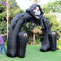 Tunnel gonflable personnalisé en forme de clown, Arche gonflable géante en forme de squelette pour Halloween, Arche gonflable géante en forme de crâne pour décoration extérieure